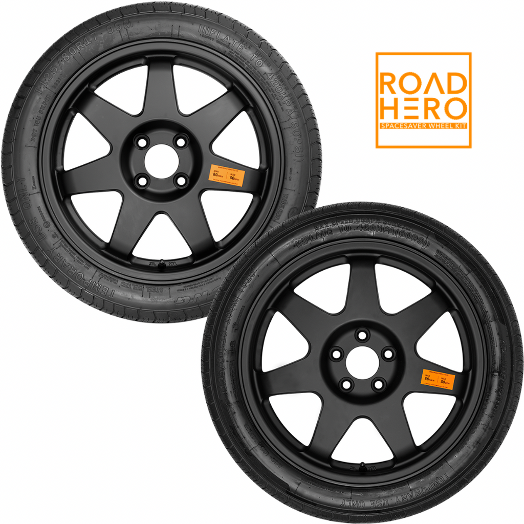 Road Hero Space Saver Wheel Kit. Simply message your registration number in the chat and we'll reply with the size you require.