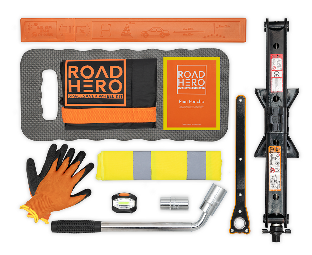 Road Hero Space Saver Wheel Kit. Simply message your registration number in the chat and we'll reply with the size you require.